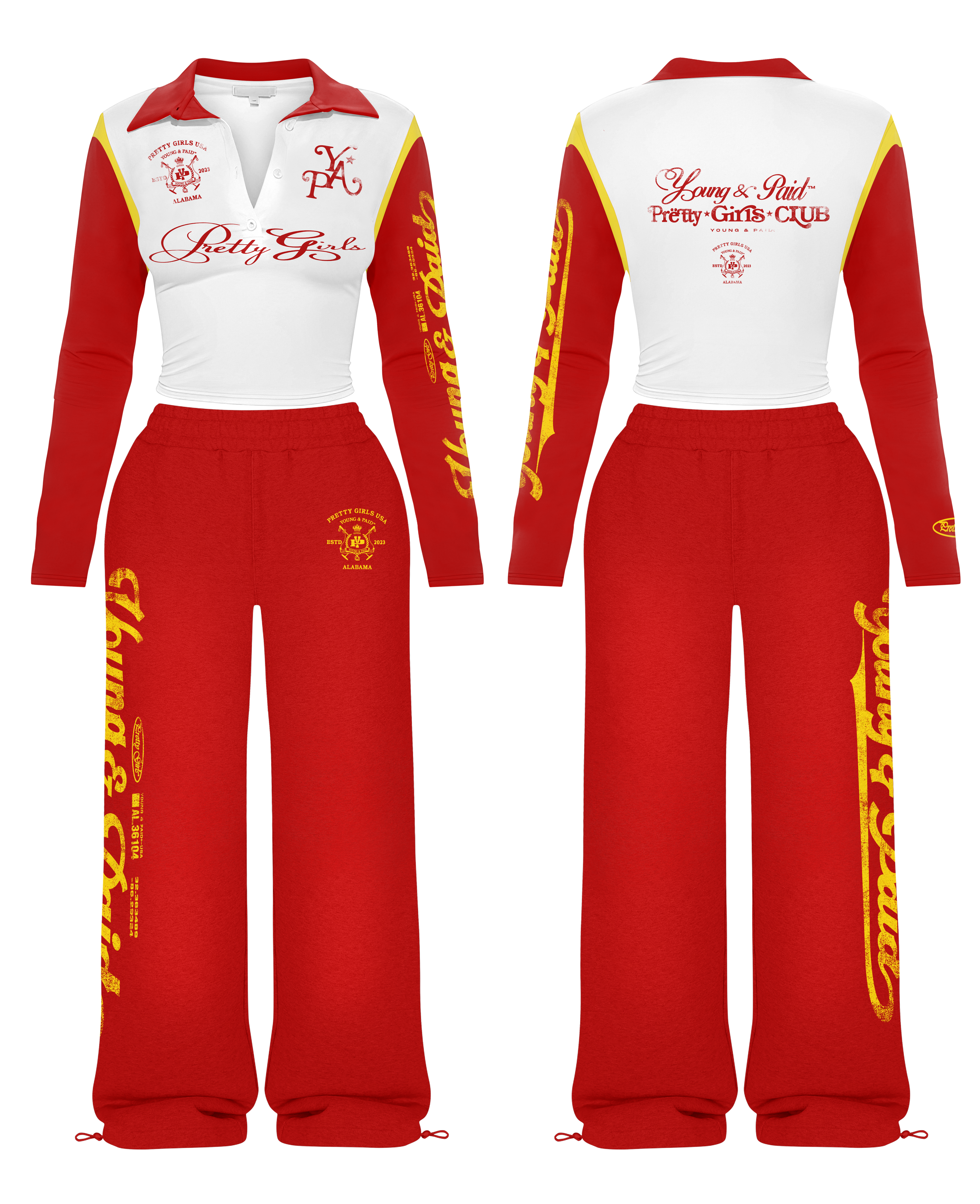 "Pretty Girl Club Set" Red & White