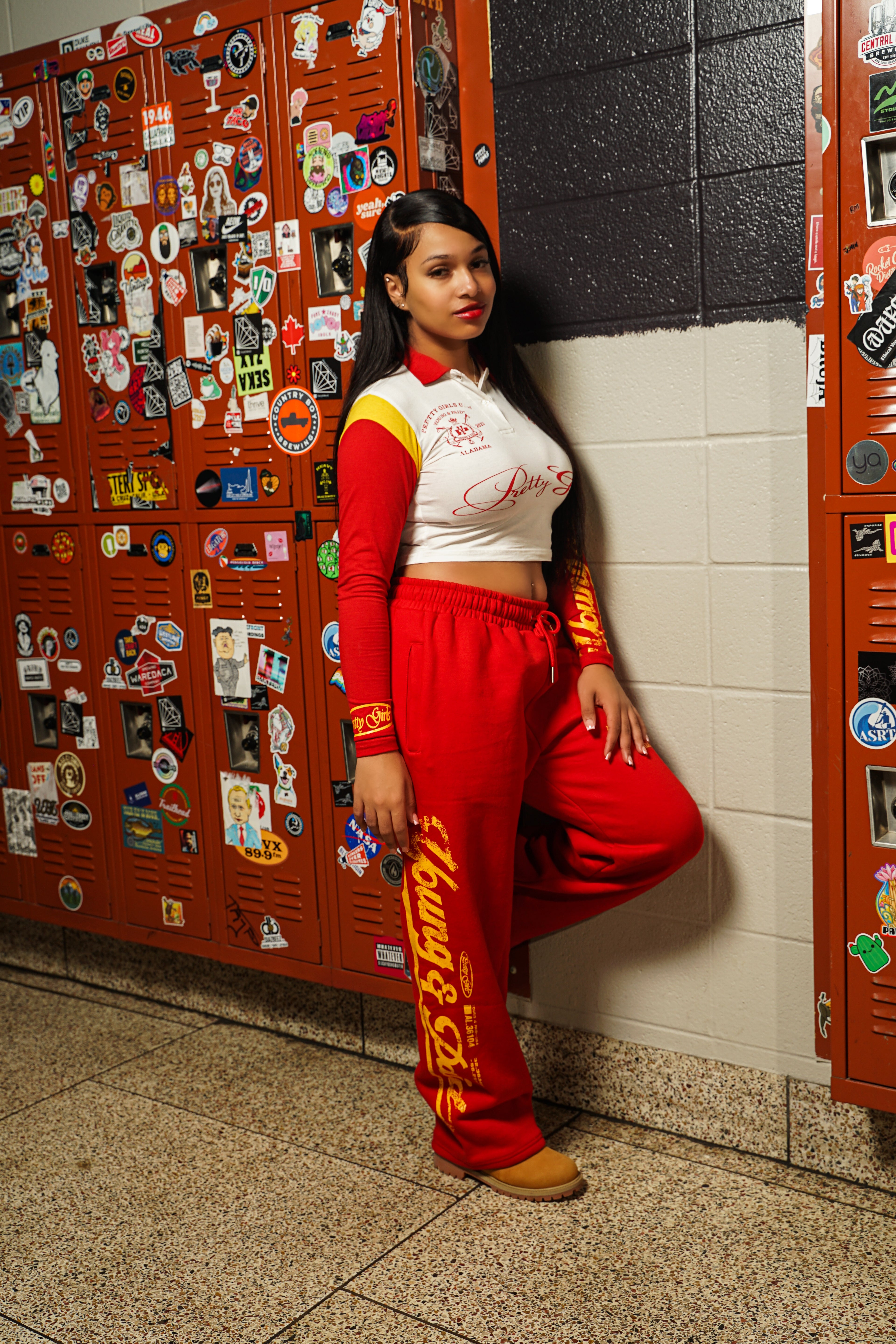 "Pretty Girl Club Set" Red & White